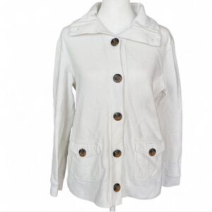 White Cozy Button Up sweater